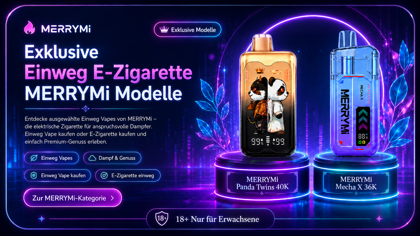MerryMi Banner mit Panda Twins 40K und Mecha X 36K